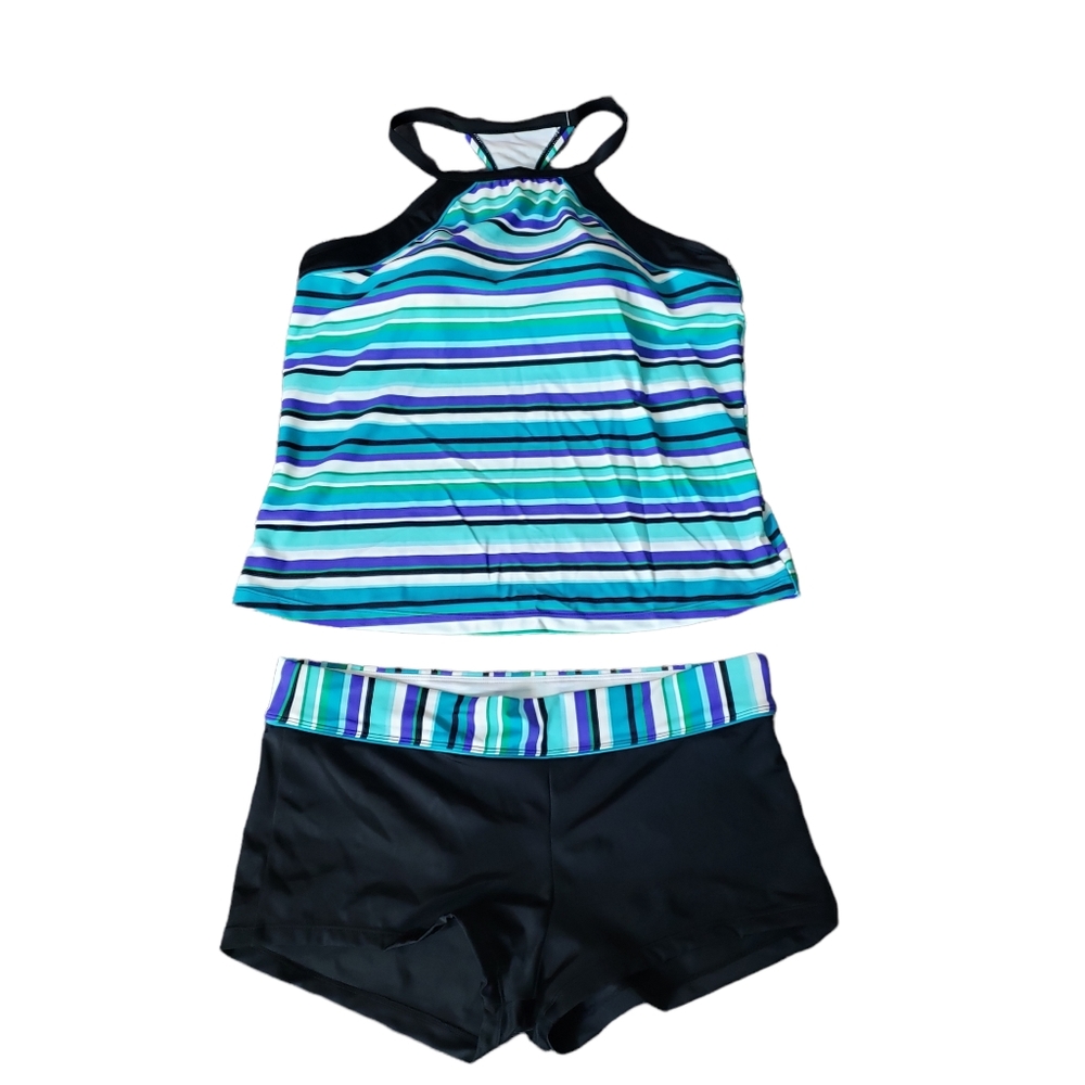South Point 2 piece Striped bathing suit size 12